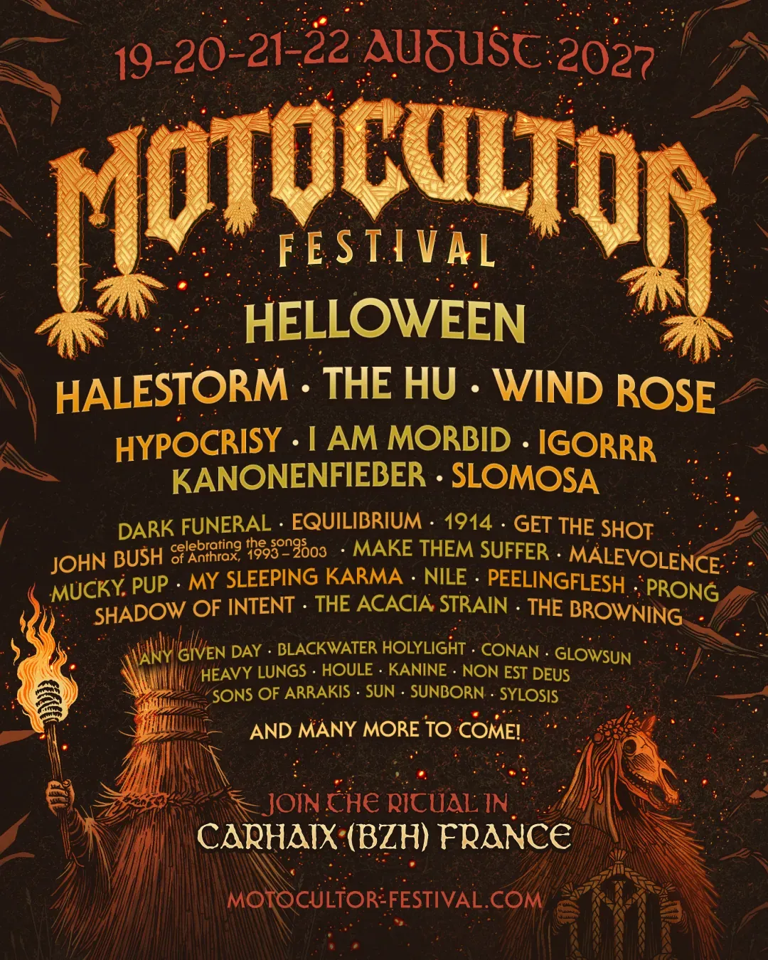 Affiche du Motocultor Festival 2027, Du jeudi 19 au dimanche 22 août 2027