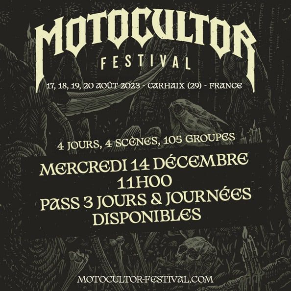 Motocultor OUVERTURE BILLETTERIE PASS 3 JOURS & BILLETS À LA JOURNÉE